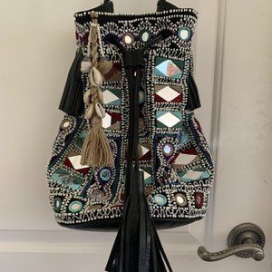 Free People Beaded Bucket Bag
